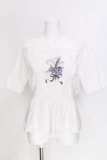 画像1: axes femme / パンジー刺繍トップス  白 S-26-06-29-004-AX-TO-HR-ZS (1)