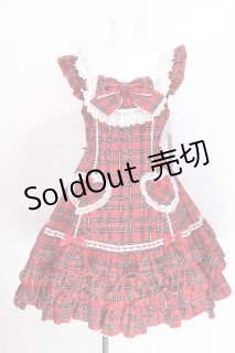 Angelic Pretty / Cute Heartジャンパースカート(タータン) 赤 S-26-06