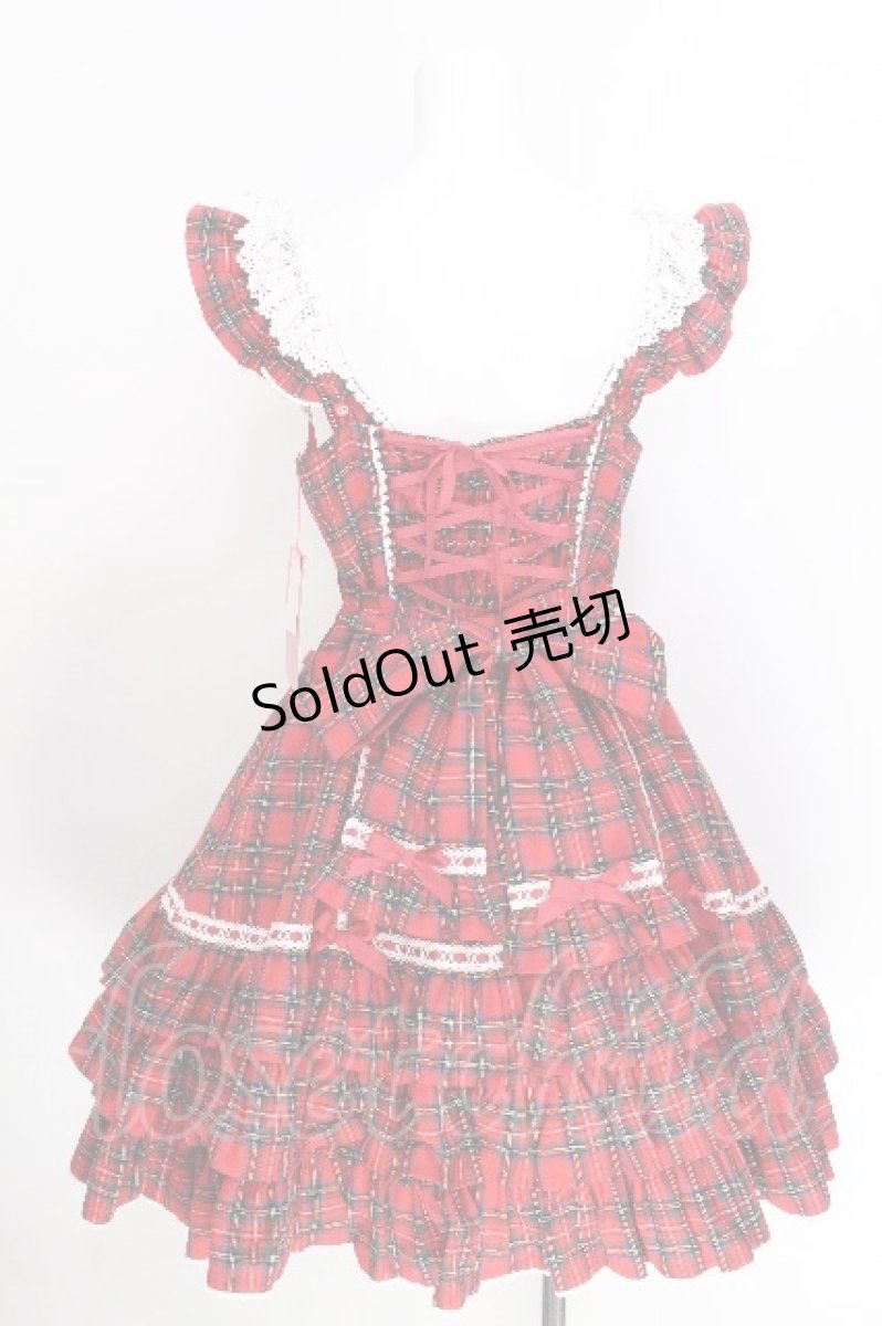 画像2: Angelic Pretty / Cute Heartジャンパースカート(タータン)  赤 S-26-06-29-041-AP-OP-HR-ZS (2)