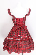 画像2: Angelic Pretty / Cute Heartジャンパースカート(タータン)  赤 S-26-06-29-041-AP-OP-HR-ZS (2)