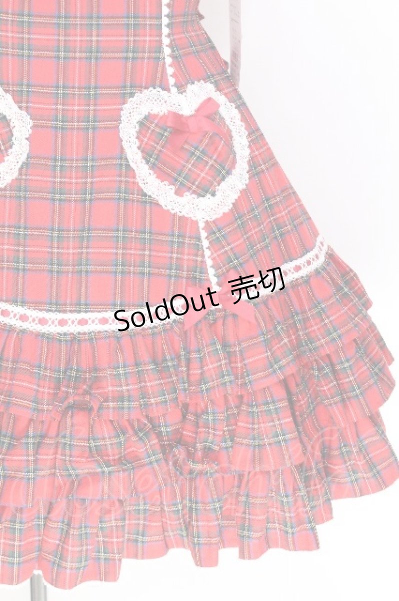 画像4: Angelic Pretty / Cute Heartジャンパースカート(タータン)  赤 S-26-06-29-041-AP-OP-HR-ZS (4)