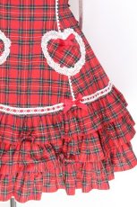 画像4: Angelic Pretty / Cute Heartジャンパースカート(タータン)  赤 S-26-06-29-041-AP-OP-HR-ZS (4)