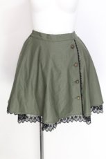画像1: axes femme POETIQUE / サスペンダー付ラップ風スカート  カーキ S-26-06-29-047-AX-SK-HR-ZS (1)