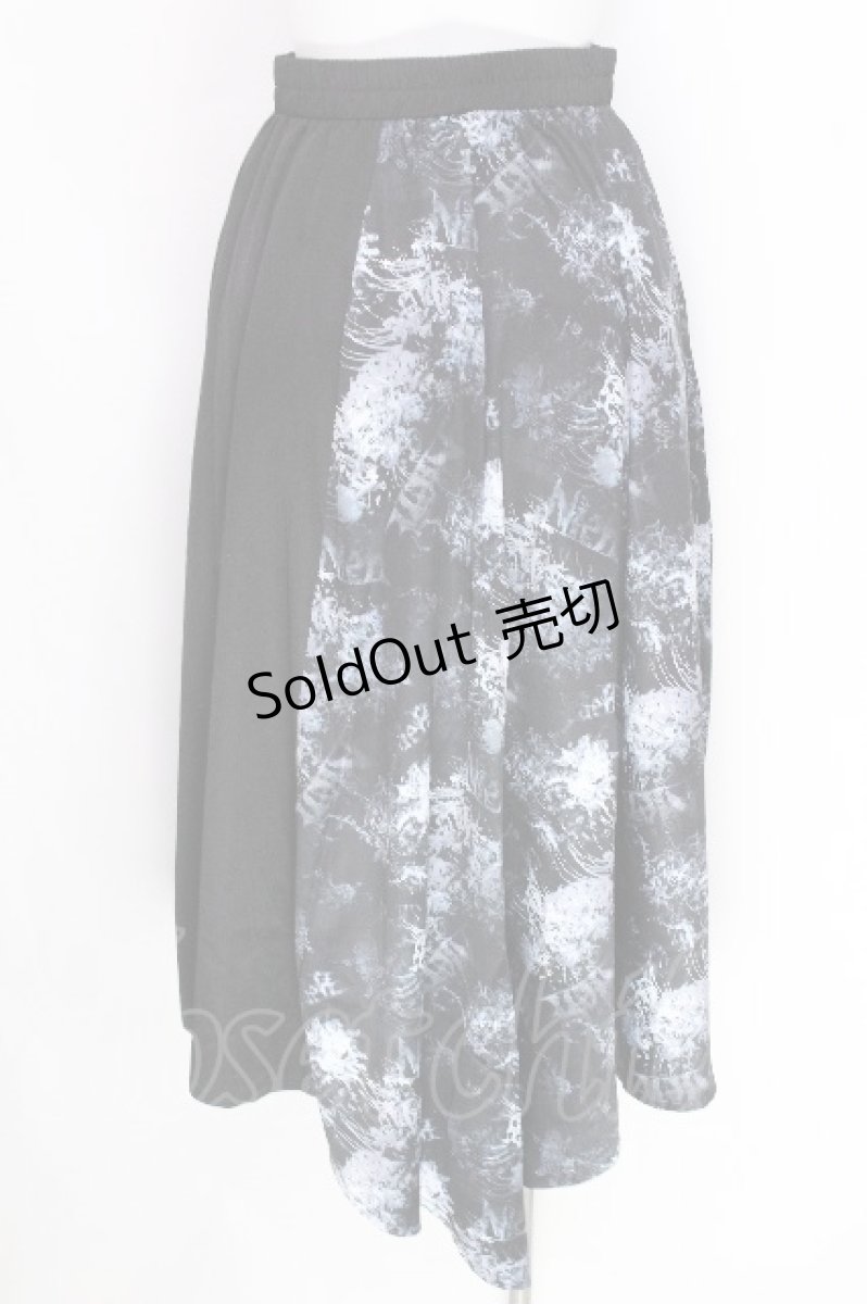 画像2: NieR Clothing / 転写スカート  黒ｘグレー S-26-06-29-053-PU-SK-AS-ZS (2)