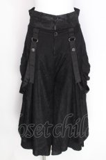 画像1: h.NAOTO / レースオーバースカート付パンツ  黒 S-26-06-29-056-HN-SK-HR-ZS (1)