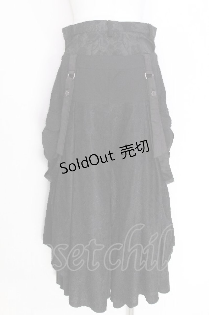 画像2: h.NAOTO / レースオーバースカート付パンツ  黒 S-26-06-29-056-HN-SK-HR-ZS (2)
