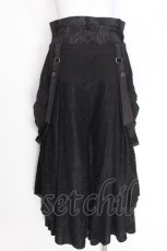 画像2: h.NAOTO / レースオーバースカート付パンツ  黒 S-26-06-29-056-HN-SK-HR-ZS (2)