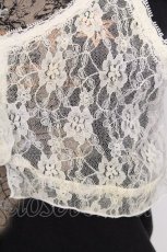 画像4: PUNK / 重ね着風トップス  黒ｘキナリ S-26-06-29-014-PU-TO-HR-ZS (4)