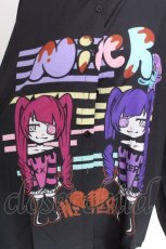 画像3: NieR Clothing / 転写シャツ  黒ｘマルチカラー S-26-06-29-017-PU-BL-AS-ZS (3)