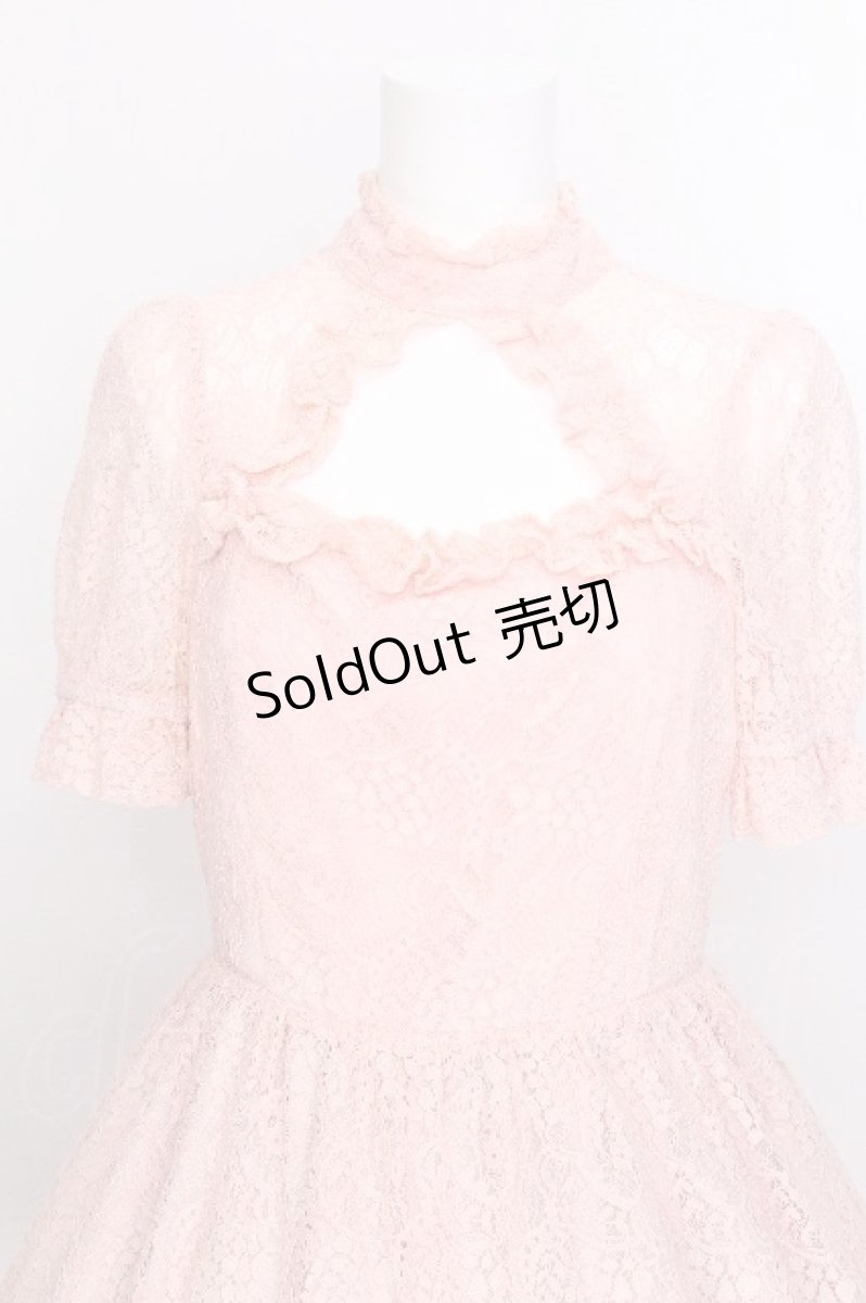 画像3: Princess Melody / デコルテ開き総レースワンピース  ピンク S-26-06-29-026-LO-OP-HR-ZS (3)