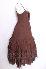 画像2: Victorian maiden / シャーリングシフォンロングアンダードレス  ブラウン S-26-07-01-034-CL-OP-AS-ZS (2)
