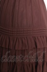 画像5: Victorian maiden / シャーリングシフォンロングアンダードレス  ブラウン S-26-07-01-034-CL-OP-AS-ZS (5)