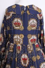 画像5: Jane Marple / Kingdom scarfのワンピース  紺 S-26-07-01-044-JM-OP-AS-ZS (5)