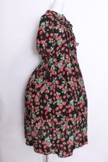画像2: Jane Marple / Strawberry gardenダブルリボンドレス  黒ｘ赤 S-26-07-01-045-JM-OP-AS-ZS (2)