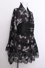 画像2: Amilige / Cross Relic浴衣ドレス  黒ｘ白 S-26-07-04-030-PU-OP-AS-ZS (2)