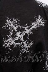 画像4: Amilige / Cross Relic浴衣ドレス  黒ｘ白 S-26-07-04-030-PU-OP-AS-ZS (4)