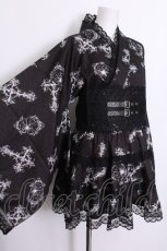 画像5: Amilige / Cross Relic浴衣ドレス  黒ｘ白 S-26-07-04-030-PU-OP-AS-ZS (5)