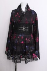 画像1: Amilige / Devil Rose浴衣ドレス  黒 S-26-07-04-031-PU-OP-AS-ZS (1)
