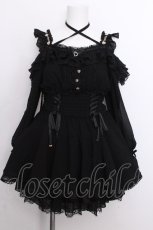 画像1: LIZ LISA / オフショルシフォンセットアップ  黒 S-26-07-04-035-LO-OP-AS-ZS (1)