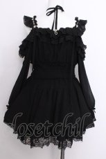 画像3: LIZ LISA / オフショルシフォンセットアップ  黒 S-26-07-04-035-LO-OP-AS-ZS (3)