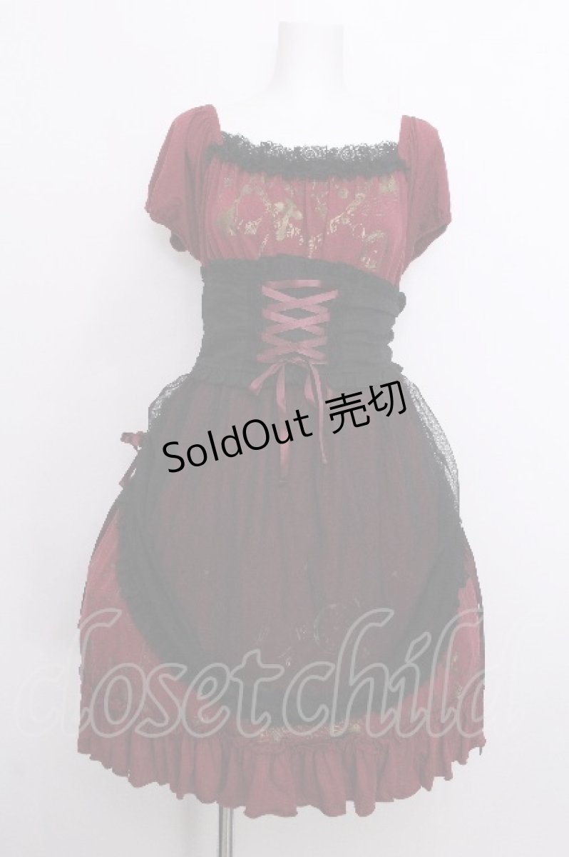 画像1: PUTUMAYO / Classical Timeカットワンピース  ワイン S-26-07-04-043-PT-SK-HR-ZS (1)