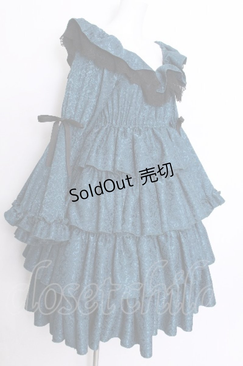 画像2: Vallee lys / Coquelicot Dress midi length Jacquard  グリーン S-26-07-04-049-GO-OP-AS-ZS (2)