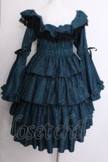 画像3: Vallee lys / Coquelicot Dress midi length Jacquard  グリーン S-26-07-04-049-GO-OP-AS-ZS (3)