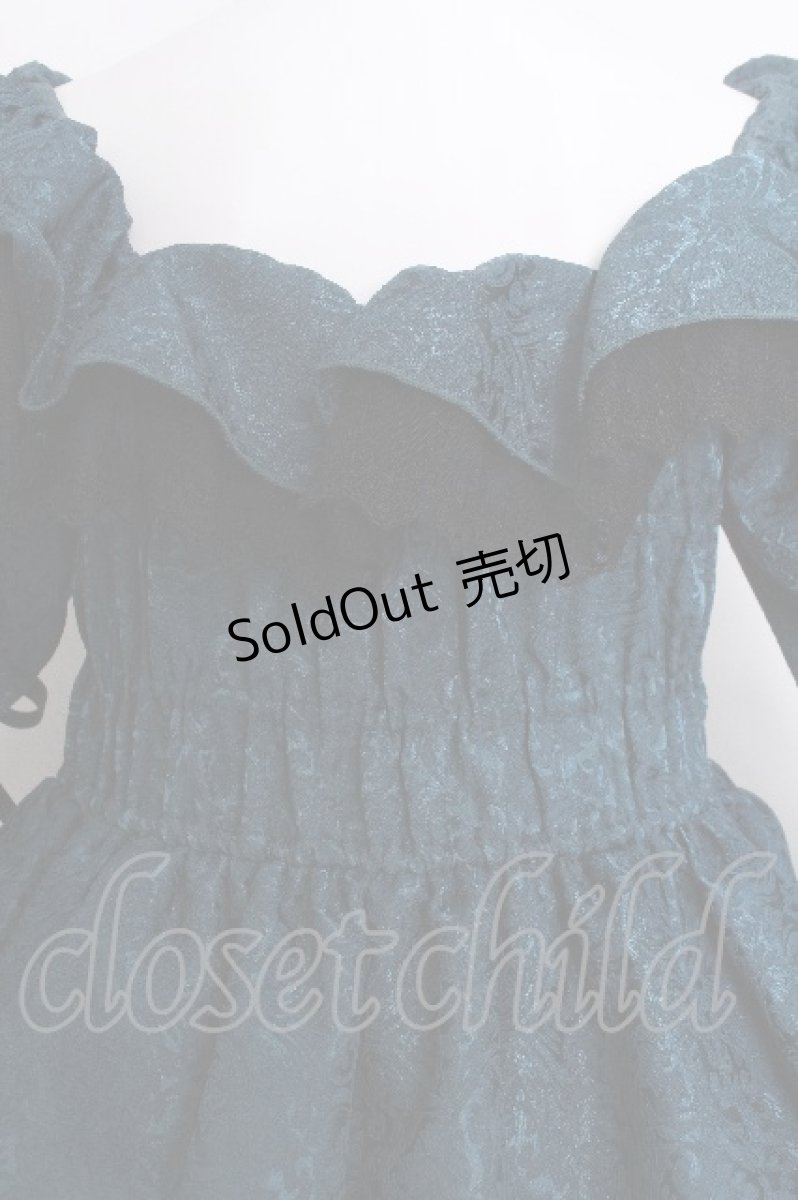 画像5: Vallee lys / Coquelicot Dress midi length Jacquard  グリーン S-26-07-04-049-GO-OP-AS-ZS (5)