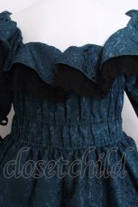 画像5: Vallee lys / Coquelicot Dress midi length Jacquard  グリーン S-26-07-04-049-GO-OP-AS-ZS (5)