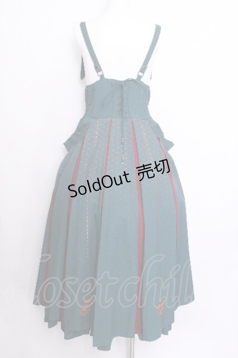 画像3: Ozz oneste / 裾刺繍サス付き袴スカート  グリーン S-26-07-04-051-OO-PA-AS-ZS (3)
