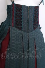 画像6: Ozz oneste / 裾刺繍サス付き袴スカート  グリーン S-26-07-04-051-OO-PA-AS-ZS (6)