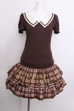 画像1: PUTUMAYO / blooming partyカットワンピース  ブラウン S-26-07-04-052-PT-OP-HR-ZS (1)
