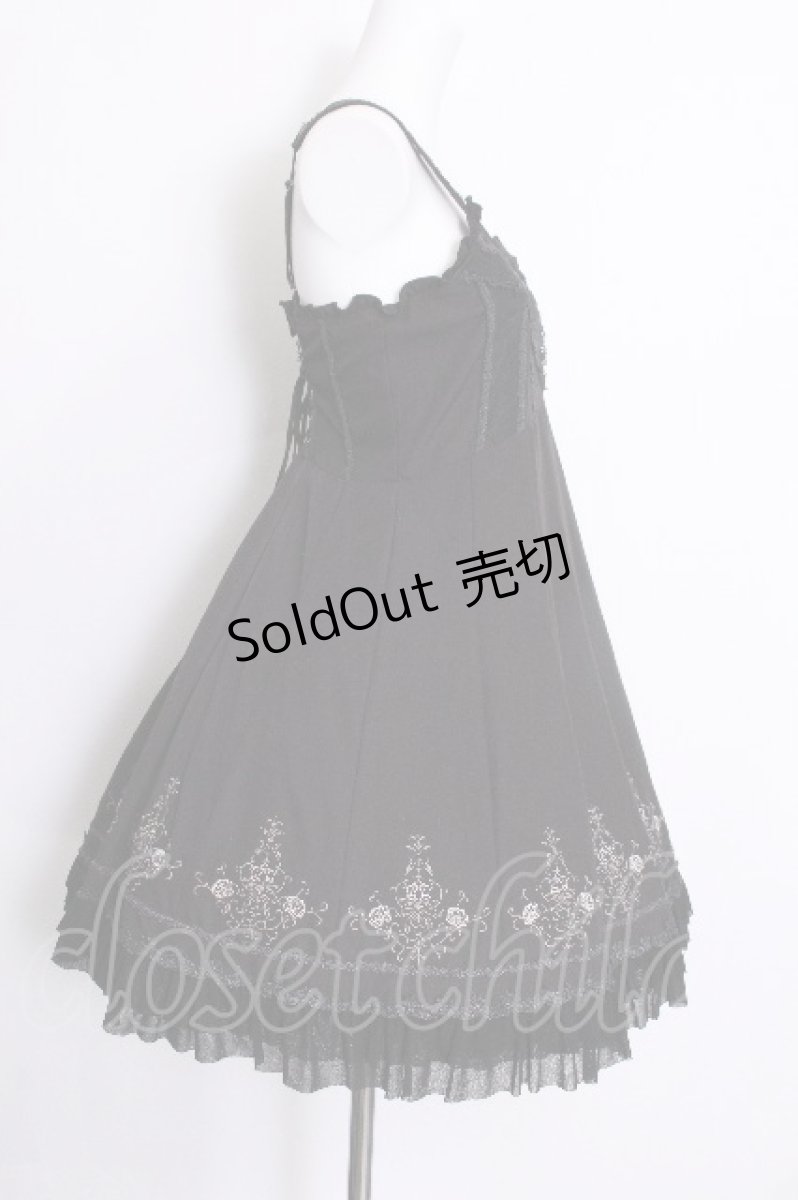 画像2: Ozz oneste / 裾バラ刺繍チュニック  黒 S-26-07-04-057-OO-OP-HR-ZS (2)