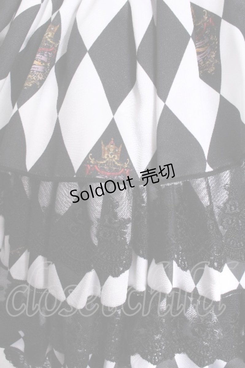 画像5: ATELIER PIERROT / "Diamond Circus"ミニコルセットワンピース  黒ｘ白 S-26-07-04-058-EL-OP-AS-ZS (5)