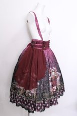 画像2: axes femme kawaii / シルクノクターンスカート  ワイン S-26-07-04-061-AX-SK-HR-ZS (2)