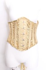 画像1: CORSET STORY(海外ロリータブランド) / スパンコールコルセット  イエロー S-26-07-04-011-LO-TO-AS-ZS (1)