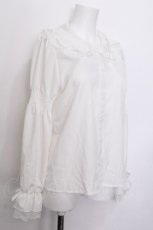 画像2: majoretty / 襟レースブラウス  白 S-26-07-04-015-LO-BL-AS-ZS (2)