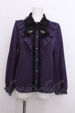 画像1: NOEMIE / 刺繍リボンブラウス  パープル S-26-07-04-021-LO-BL-SZ-ZS (1)