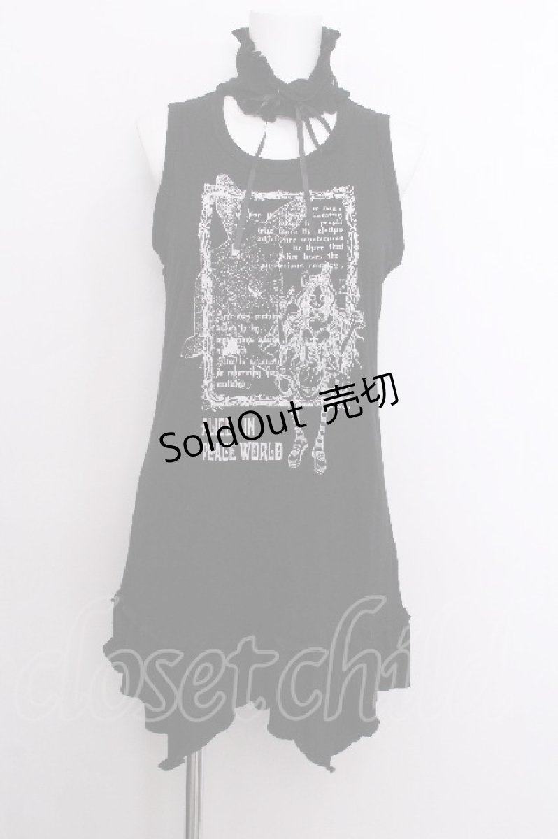 画像1: PEACE NOW / チョーカーデザインワンピース  黒 S-26-07-04-024-PU-OP-AS-ZS (1)