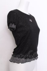 画像2: lilLilly / レイヤードラメTシャツ  黒 S-26-07-04-025-LO-TO-HR-ZS (2)