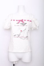 画像1: LIZ LISA / ロマンティックシューズ柄カットソー  白 S-26-07-05-001-LO-TO-AS-ZS (1)