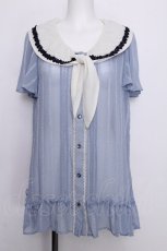 画像1: axes femme / Aラインセーラーブラウス  サックス S-26-07-05-022-AX-BL-HR-ZS (1)