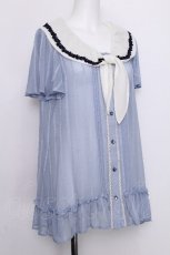 画像3: axes femme / Aラインセーラーブラウス  サックス S-26-07-05-022-AX-BL-HR-ZS (3)