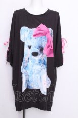 画像1: TRAVAS TOKYO / RIBBON BEAR BIG Tシャツ  黒 S-26-07-05-026-PU-TO-HR-ZS (1)