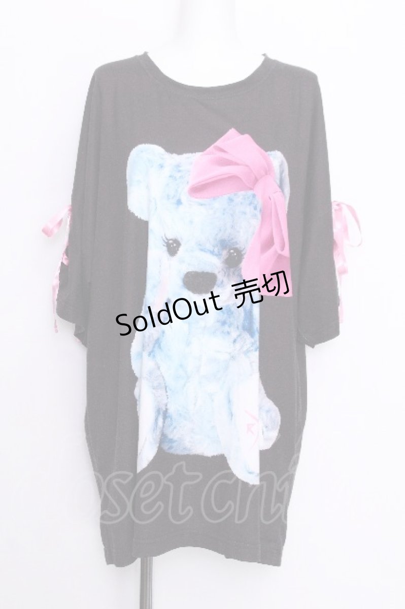 画像2: TRAVAS TOKYO / RIBBON BEAR BIG Tシャツ  黒 S-26-07-05-026-PU-TO-HR-ZS (2)