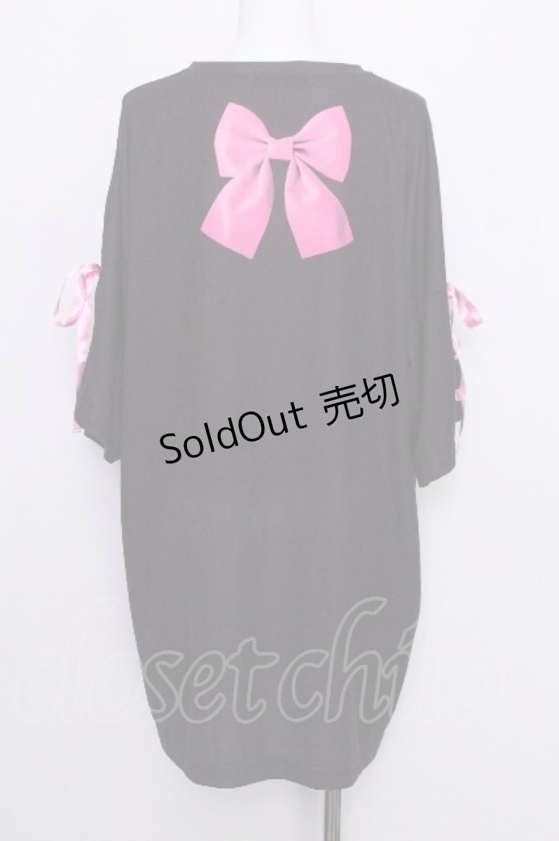 画像3: TRAVAS TOKYO / RIBBON BEAR BIG Tシャツ  黒 S-26-07-05-026-PU-TO-HR-ZS (3)