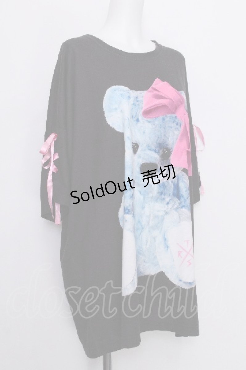 画像4: TRAVAS TOKYO / RIBBON BEAR BIG Tシャツ  黒 S-26-07-05-026-PU-TO-HR-ZS (4)