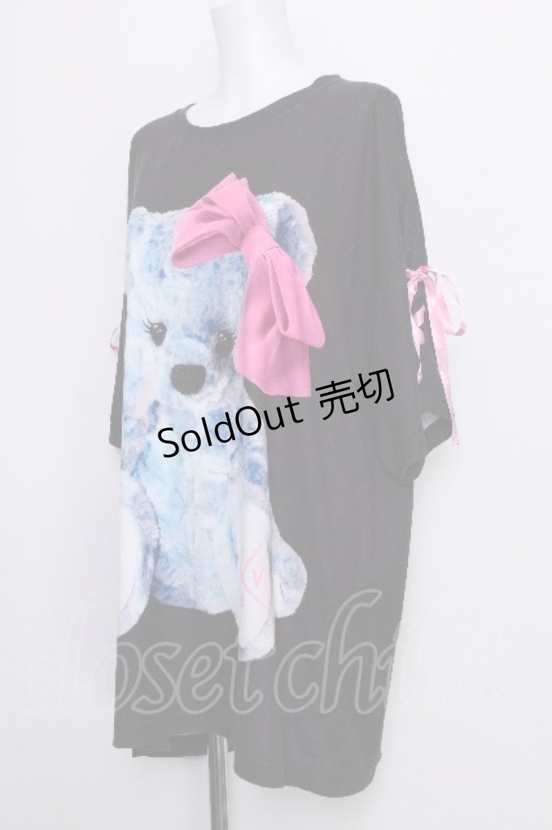 画像5: TRAVAS TOKYO / RIBBON BEAR BIG Tシャツ  黒 S-26-07-05-026-PU-TO-HR-ZS (5)