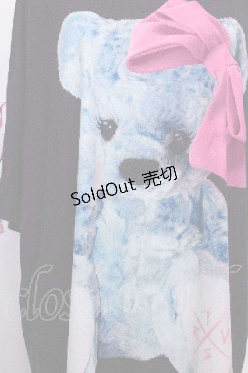 画像7: TRAVAS TOKYO / RIBBON BEAR BIG Tシャツ  黒 S-26-07-05-026-PU-TO-HR-ZS (7)