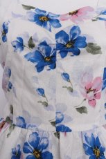 画像5: LIZ LISA / 大花柄後ろリボンワンピース  白ｘ青 S-26-07-05-030-LO-OP-AS-ZS (5)